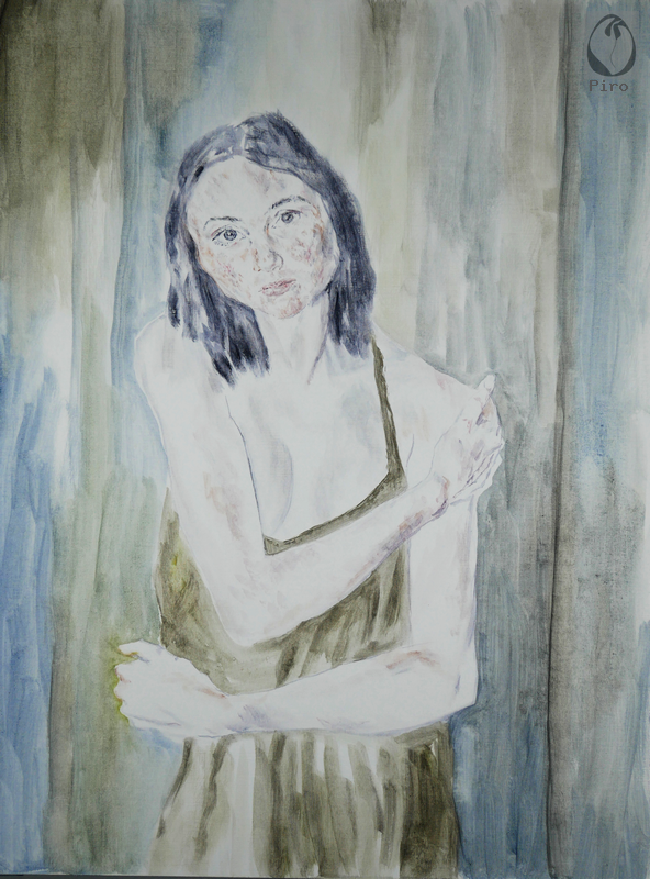 oil on paper - olio su carta di Piro